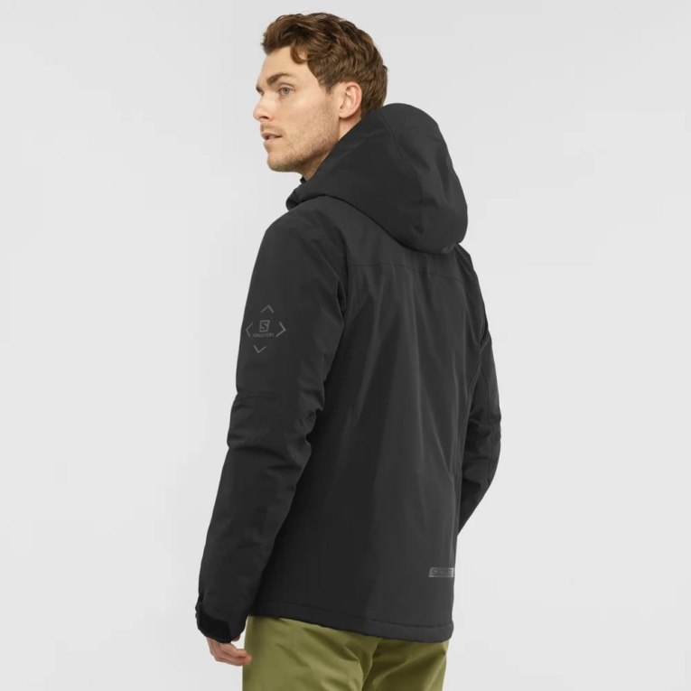 Black Salomon Highland Men's Insulated Jackets | PH 32701X